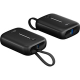 goobay Powerbank 10.000 mAh, cavo USB-C integrato 13 cm, 20 watt Nero