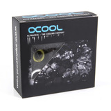 Alphacool Eiszapfen PRO 13mm HardTube Raccordo avvitabile G1/4 - Bianco, Connessione bianco/Nero