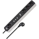 Brennenstuhl Multipresa Connect Ecolor WLAN 4 vie, Ciabatta bianco/Nero