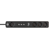 Brennenstuhl Multipresa Connect Ecolor WLAN 4 vie, Ciabatta bianco/Nero