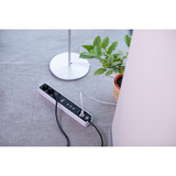 Brennenstuhl Multipresa Connect Ecolor WLAN 4 vie, Ciabatta bianco/Nero