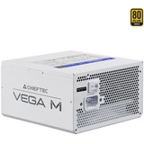 Chieftec Vega PPG-850-CW alimentatore per computer 850 W 20+4 pin ATX ATX Bianco, Alimentatore PC bianco, 850 W, 100 - 240 V, 50/60 Hz, 20+4 pin ATX, 60 cm, 150,400 mm
