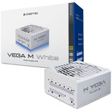 Chieftec Vega PPG-850-CW alimentatore per computer 850 W 20+4 pin ATX ATX Bianco, Alimentatore PC bianco, 850 W, 100 - 240 V, 50/60 Hz, 20+4 pin ATX, 60 cm, 150,400 mm
