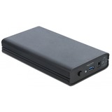 DeLOCK 42612 contenitore di unità di archiviazione Box esterno HDD Nero 3.5", Disk enclosure Nero, Box esterno HDD, 3.5", SATA, 5 Gbit/s, Collegamento del dispositivo USB, Nero