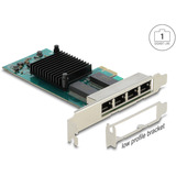 DeLOCK PCI Express x1 a 4 x RJ45 Gigabit LAN i350, Scheda di rete 