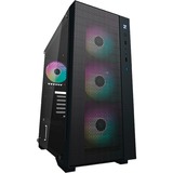 DeepCool Matrexx 55 Mesh ADD-RGB 4F Midi Tower Nero Nero, Midi Tower, PC, Nero, ATX, EATX, micro ATX, Mini-ITX, Acrilonitrile butadiene stirene (ABS), SPCC, Vetro temperato, Giocare