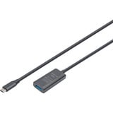 Digitus Cavo di prolunga attivo USB 3.2 Gen 1, connettore USB-C > presa USB-A Nero