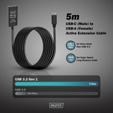 Digitus Cavo di prolunga attivo USB 3.2 Gen 1, connettore USB-C > presa USB-A Nero