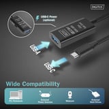 Digitus Cavo di prolunga attivo USB 3.2 Gen 1, connettore USB-C > presa USB-A Nero