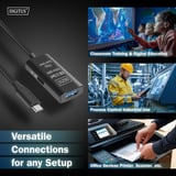 Digitus Cavo di prolunga attivo USB 3.2 Gen 1, connettore USB-C > presa USB-A Nero