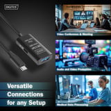 Digitus Cavo di prolunga attivo USB 3.2 Gen 1, connettore USB-C > presa USB-A Nero