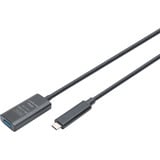 Digitus Cavo di prolunga attivo USB 3.2 Gen 2, connettore USB-C > presa USB-A Nero