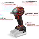 EINHELL 4326650, Avvitatore rosso/Nero