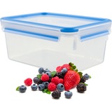 Emsa 508546 recipiente per cibo Rettangolare Scatola 3,7 L Trasparente 6 pz, Casella trasparente/Blu, Scatola, Rettangolare, 3,7 L, Trasparente, Polipropilene (PP), Elastomero Termoplastico (TPE), Germania