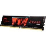 G.Skill Aegis F4-2666C19D-32GIS memoria 32 GB 2 x 16 GB DDR4 2666 MHz Nero/Rosso, 32 GB, 2 x 16 GB, DDR4, 2666 MHz, 288-pin DIMM