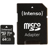 Intenso 3433490 memoria flash 64 GB MicroSDXC UHS-I Classe 10 64 GB, MicroSDXC, Classe 10, UHS-I, 100 MB/s, 45 MB/s