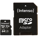 Intenso 3433490 memoria flash 64 GB MicroSDXC UHS-I Classe 10, Scheda di memoria 64 GB, MicroSDXC, Classe 10, UHS-I, 100 MB/s, 45 MB/s