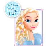 Just Play Disney Frozen 2 Base Testa per Acconciature Elsa, Testina per trucco/acconciature 
