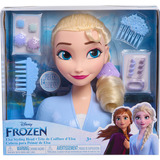 Just Play Disney Frozen 2 Base Testa per Acconciature Elsa, Testina per trucco/acconciature 