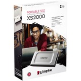 Kingston XS2000 2000 GB Nero, Argento argento/Nero, 2000 GB, USB tipo-C, 3.2 Gen 2 (3.1 Gen 2), 2000 MB/s, Nero, Argento