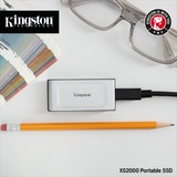 Kingston XS2000 2000 GB Nero, Argento argento/Nero, 2000 GB, USB tipo-C, 3.2 Gen 2 (3.1 Gen 2), 2000 MB/s, Nero, Argento