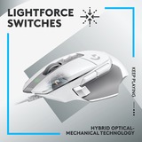 Logitech 910-006146, Mouse da gioco bianco