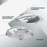 Logitech 910-006146, Mouse da gioco bianco