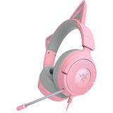 Razer Kraken Kitty V3 X Quartz, Cuffia da gioco rosa/grigio