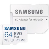 Samsung MB-MC64S 64 GB MicroSDXC UHS-I, Scheda di memoria bianco, 64 GB, MicroSDXC, UHS-I, 160 MB/s, Class 1 (U1), V10