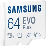 Samsung MB-MC64S 64 GB MicroSDXC UHS-I, Scheda di memoria bianco, 64 GB, MicroSDXC, UHS-I, 160 MB/s, Class 1 (U1), V10