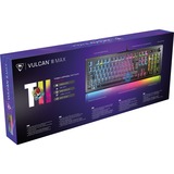 Turtle Beach Vulcan II Max tastiera Gaming USB QWERTZ Tedesco Nero, Tastiera da gioco Nero/trasparente, Cablato, USB, Interruttore a chiave opto-meccanico, QWERTZ, LED RGB, Nero