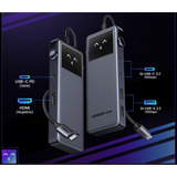 UGREEN 35998 hub di interfaccia USB tipo-C 10000 Mbit/s, Docking station argento, USB tipo-C, HDMI, USB 3.2 Gen 1 (3.1 Gen 1) Type-A, USB tipo-C, 10000 Mbit/s, 100 W, 4K Ultra HD