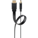 goobay Cavo piatto HDMI 2.1 ad alta velocità con Ethernet 8K / 60 Hz Nero