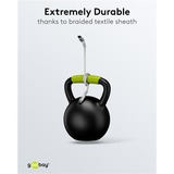 goobay Cavo tessile USB 2.0 supersoft, connettore USB-C > connettore USB-C bianco