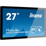 iiyama ProLite TF2738MSC-B2 Monitor PC 68,6 cm (27") 1920 x 1080 Pixel Full HD LED Touch screen Multi utente Nero Nero, 68,6 cm (27"), 1920 x 1080 Pixel, Full HD, LED, 5 ms, Nero