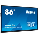 iiyama TE8612MIS-B3AG visualizzatore di messaggi Design chiosco 2,17 m (85.6") LCD Wi-Fi 400 cd/m² 4K Ultra HD Nero Touch screen Processore integrato Android 11 24/7, Public Display Nero (opaco), Design chiosco, 2,17 m (85.6"), LCD, 3840 x 2160 Pixel, Wi-Fi, 24/7