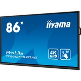 iiyama TE8612MIS-B3AG visualizzatore di messaggi Design chiosco 2,17 m (85.6") LCD Wi-Fi 400 cd/m² 4K Ultra HD Nero Touch screen Processore integrato Android 11 24/7, Public Display Nero (opaco), Design chiosco, 2,17 m (85.6"), LCD, 3840 x 2160 Pixel, Wi-Fi, 24/7