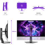 AOC AG326UZD2, Monitor di gioco Nero/Argento