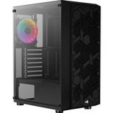 Aerocool Hive-G-BK-v3 Midi Tower Nero Nero, Midi Tower, PC, Nero, ATX, micro ATX, Mini-ITX, Acrilonitrile butadiene stirene (ABS), SPCC, 15,7 cm