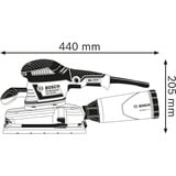 Bosch 0 601 292 901 levigatrice portatile Levigatrice orbitale 11000 Giri/min 22000 OPM blu, Levigatrice orbitale, Morsetto/Velcro, 11000 Giri/min, 16000 OPM, 22000 OPM, 2,4 mm