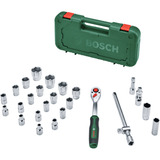 Bosch Set di cricchetto 1/2" con chiavi a bussola, 25 pezzi, chiave combinata   verde