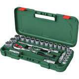 Bosch Set di cricchetto 1/2" con chiavi a bussola, 25 pezzi, chiave combinata   verde