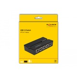 DeLOCK 11493 dati del computer switcher 0,48 Gbit/s, Nero, Plastica, 106 mm, 56 mm, 25 mm