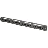 Digitus Pannello patch CAT 6, classe E, 24 porte, Patch Panel Nero