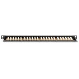 Digitus Pannello patch CAT 6, classe E, 24 porte, Patch Panel Nero