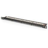 Digitus Pannello patch CAT 6, classe E, 24 porte, Patch Panel Nero