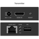 Digitus Set extender KVM HDMI, Estensione HDMI Nero
