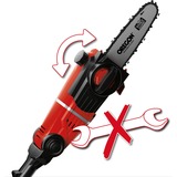 EINHELL Svettatoio multifunzionale a batteria Einhell GE-HC 18Li T Kit rosso, 18 V, télescopique, scie à chaîne de 170 mm, taille-haie de 400 mm y compris batterie de 3.0 Ah et chargeur)