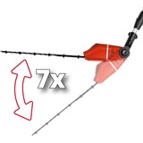 EINHELL Svettatoio multifunzionale a batteria Einhell GE-HC 18Li T Kit rosso, 18 V, télescopique, scie à chaîne de 170 mm, taille-haie de 400 mm y compris batterie de 3.0 Ah et chargeur)