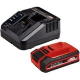 EINHELL Svettatoio multifunzionale a batteria Einhell GE-HC 18Li T Kit rosso, 18 V, télescopique, scie à chaîne de 170 mm, taille-haie de 400 mm y compris batterie de 3.0 Ah et chargeur)